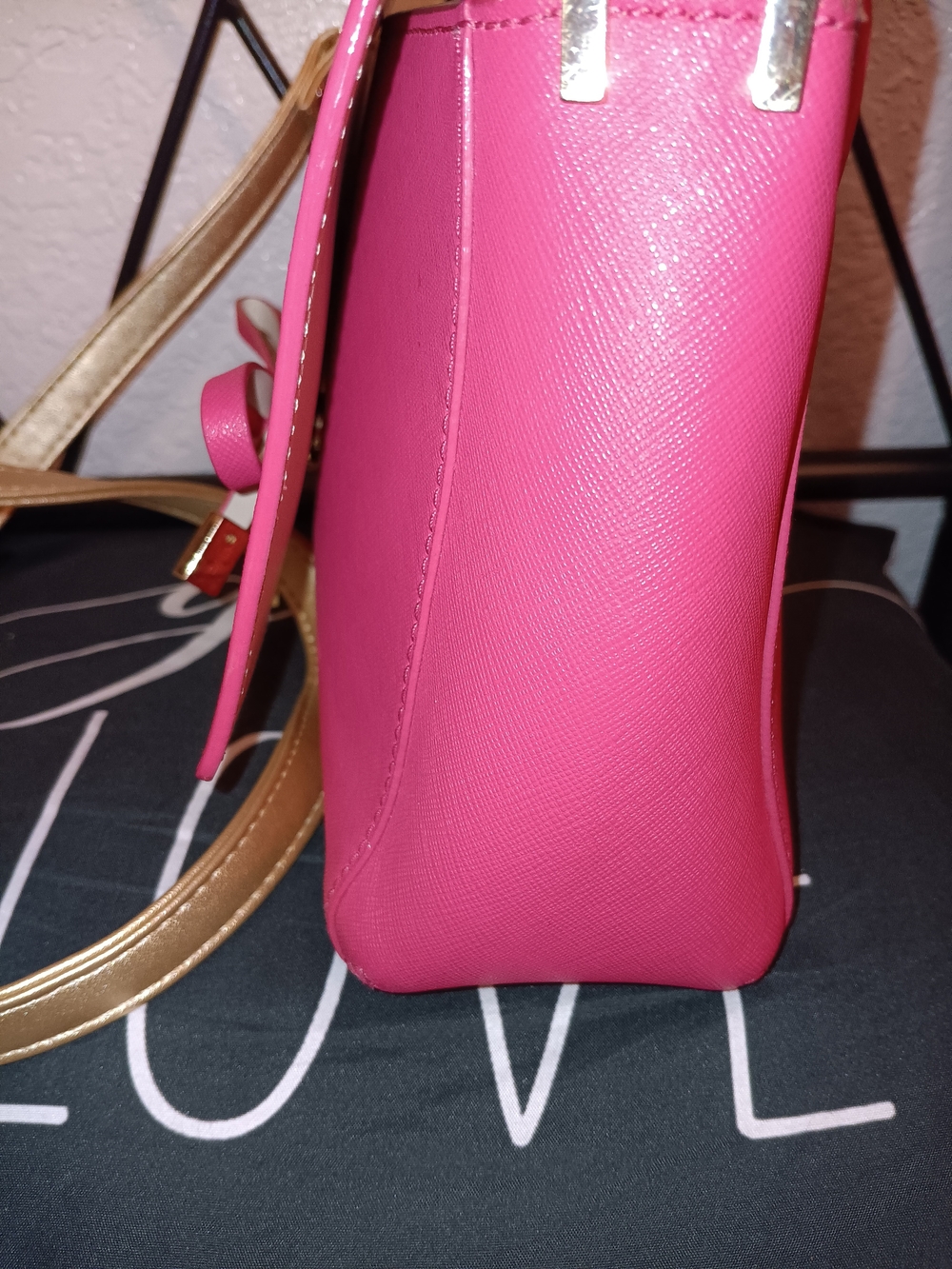 kate spade Pink Crossbody Bag with Gold Strap and Bow Detail - Picture 5 of 14